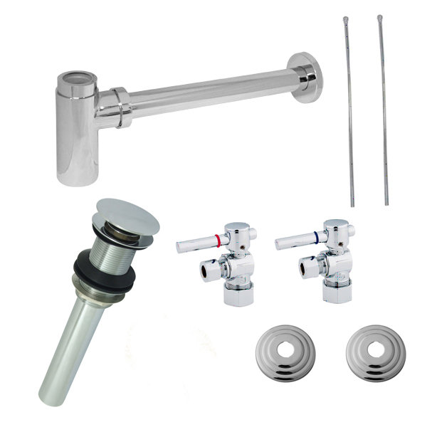 Kingston Brass Trimscape Traditional Plumbing Sink Trim Kit with P-Trap and Drain (No Overflow) Kingston Brass 