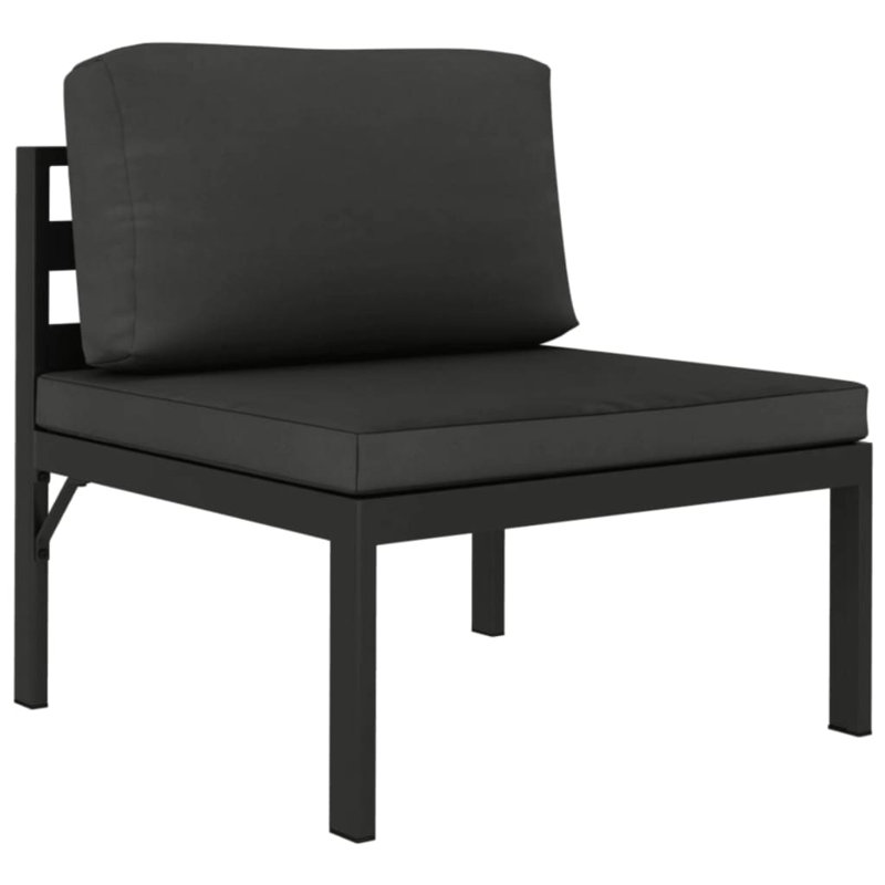 Ensemble de canapé modulaire d'extérieur en aluminium anthracite Garden Lounge