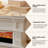 59.06"Modern Minimalist White Fireplace Mantel-999182546