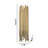Transitional 2 Light Gold Rod Wall Sconce-29552745