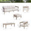 Ensemble de conversation en aluminium pour 5 personnes avec repose-pieds et coussins Harmonti-430717418