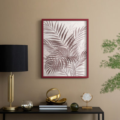 «Inverted Island Palms II», reproduction encadrée - bois massif