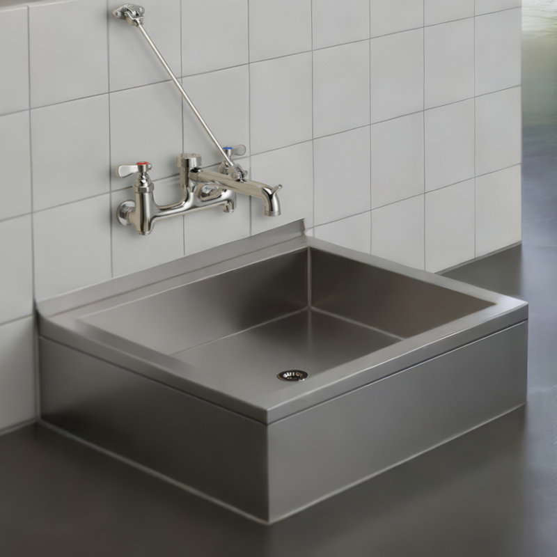 Noah's 28" L x 28" W Floor Mount Kitchen Sink