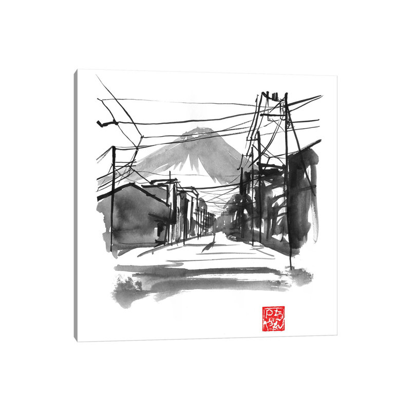 Fujiyoshida I by Péchane - Painting on Canvas, 45.72 cm H x 45.72 cm W x 1.91 cm D, Wrapped Canvas