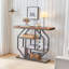 Table d'entrée de 31,5 po de hauteur, console de style industriel avec rangement, table d'appoint étroite pour le salon, l'entrée, le couloir, l'entrée, le vestibule, brun rustique