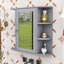 Armoire de rangement moderne avec porte miroir-186180447