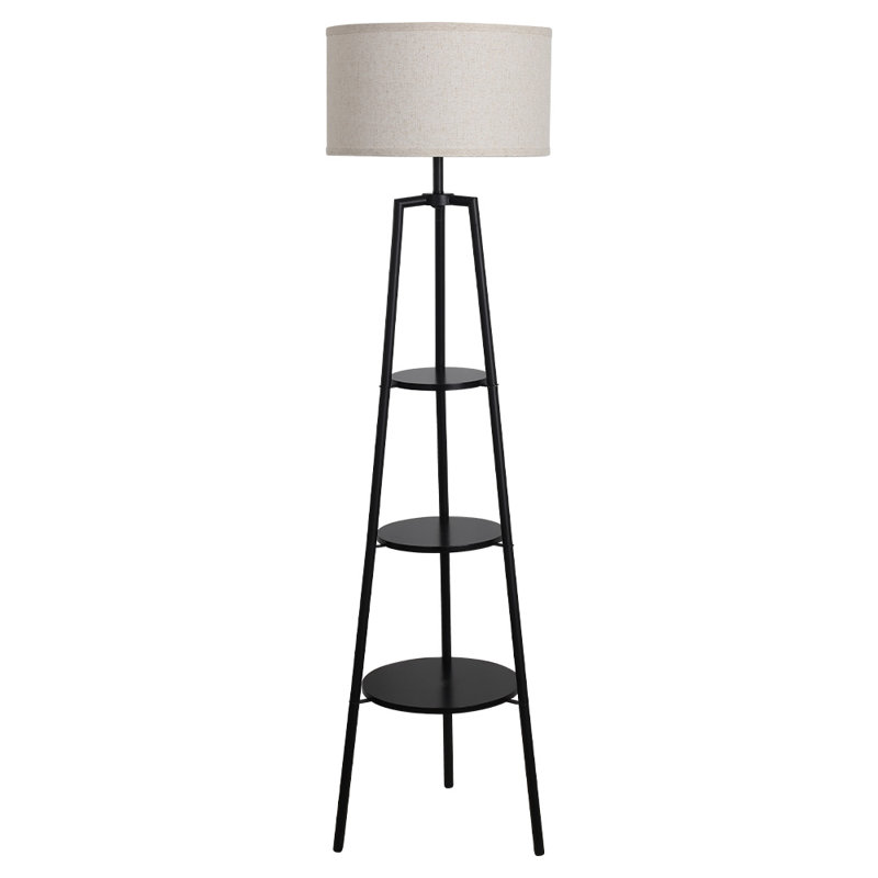 160cm Black Column Floor Lamp