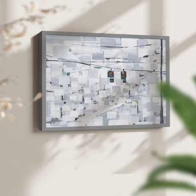 Stop on White -Framed Print - Restickable