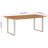 Elaenor vidaXL Dining Table, Natural Edges Tabletop with Power-Coated Steel Legs, Rustic Design Bistro Table for Dining Room, Kitchen, Solid Acacia Wood-805253605-805253603