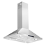 Cosmo 36" 380 Cubic Feet Per Minute Ducted (Vented) Island Range Hood with Baffle Filter and Light Included Stainless Steel