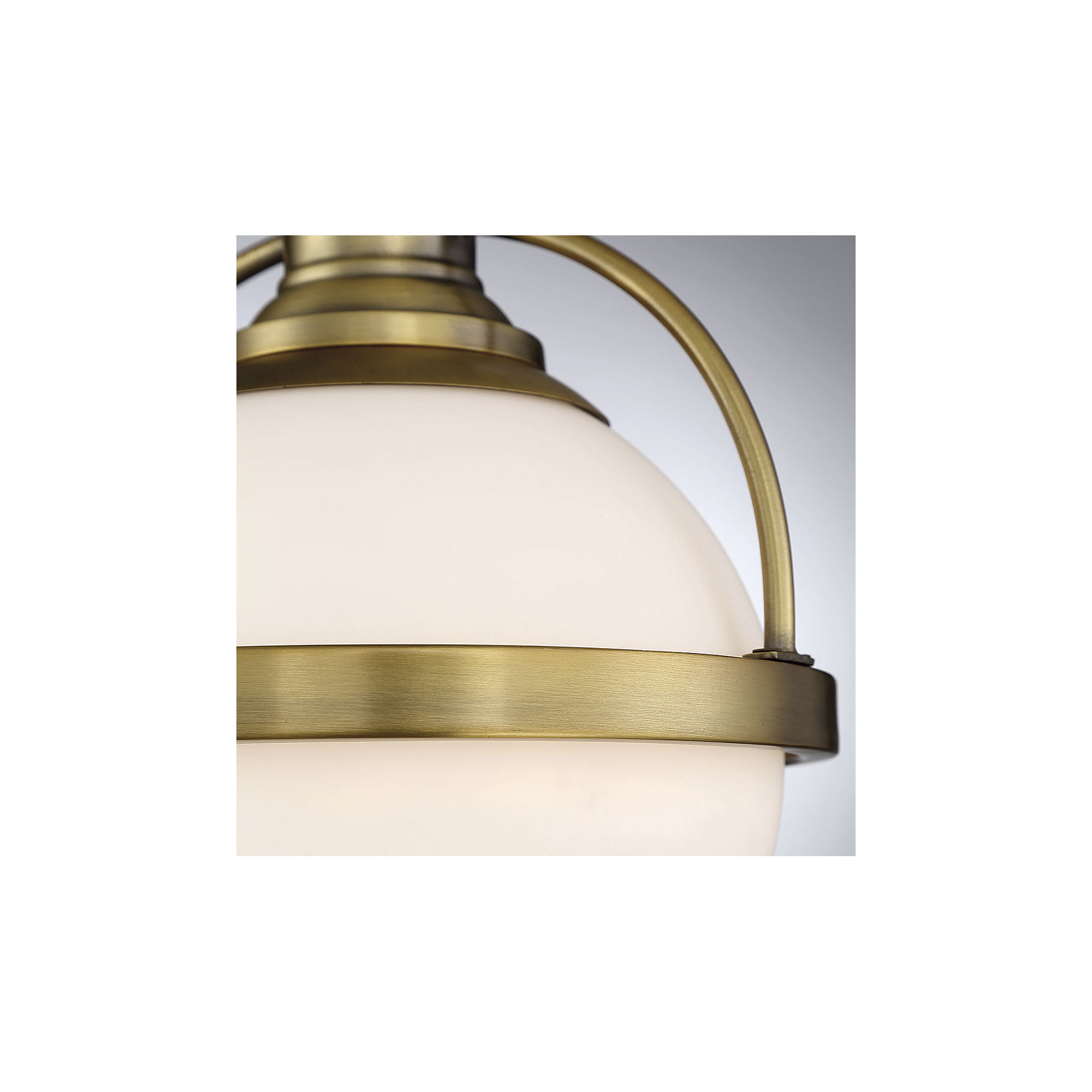 Reeves 1-Light Dimmable Globe Pendant , 11.5" H x 8.75" W x 8.75" D, Warm Brass