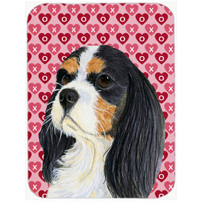 Caroline's Treasures Valentine Hearts Cavalier Spaniel Hearts Love and Valentine's Day Glass Cutting Board