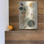 «Abstract Beige No 2» par Andreas Magnusson, art mural en métal, 12 po x 16 po