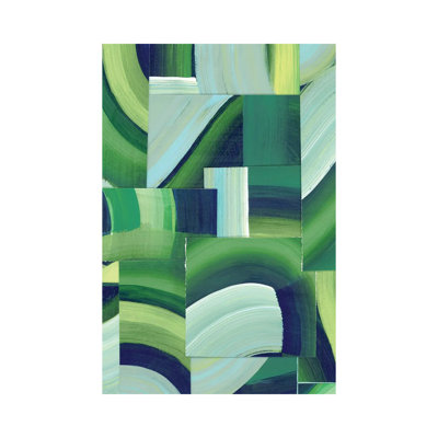 Oceanic Patchwork I by Grace Popp - Wrapped Canvas Painting