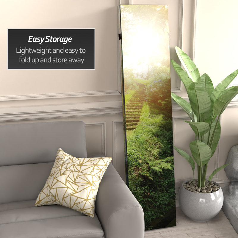 6 Ft. Tall Double Sided Lavender Road Canvas Room Divider, Summer