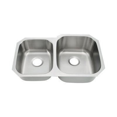 Évier de cuisine à double cuve encastrable 32 po x 20 po en acier inoxydable