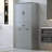 Bathroom Storage Cabinet With Two Laundry Baskets, Storage Cabinet With Doors And Drawer For Home, Grey-883452881