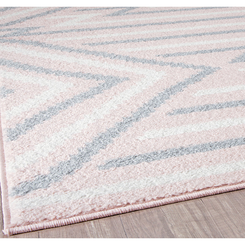 Miko Contemporary Strawberry Milk Area Rug, Rectangle 2'6" x 4'