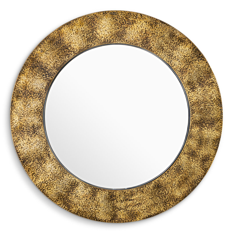 Mirror Ronin Hammered Vintage Brass Finish