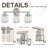 3-Light Crystal Bathroom Light Fixtures