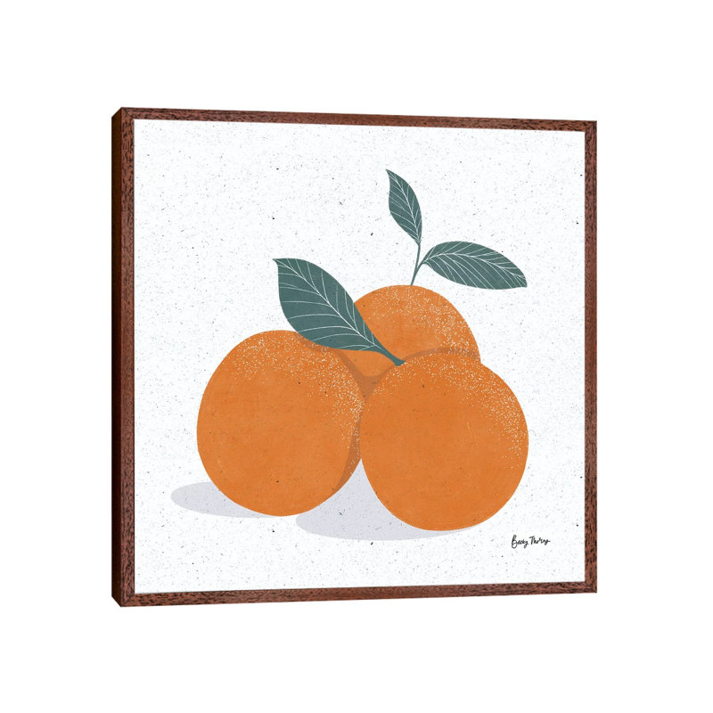 Fruity Cocktails VI by Becky Thorns - Print on Canvas, 45.72cm H x 45.72cm W x 3.81cm D, Classic Brown Wood Framed