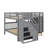 Twin-Twin Over Full L-Shaped Bunk Bed With 3 Drawers, Movable Desk, And Closet-1618093268
