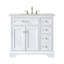 Meuble-lavabo simple 36 po Luken - Blanc