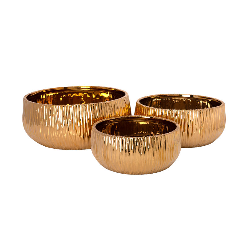 Ensemble de trois casseroles en céramique