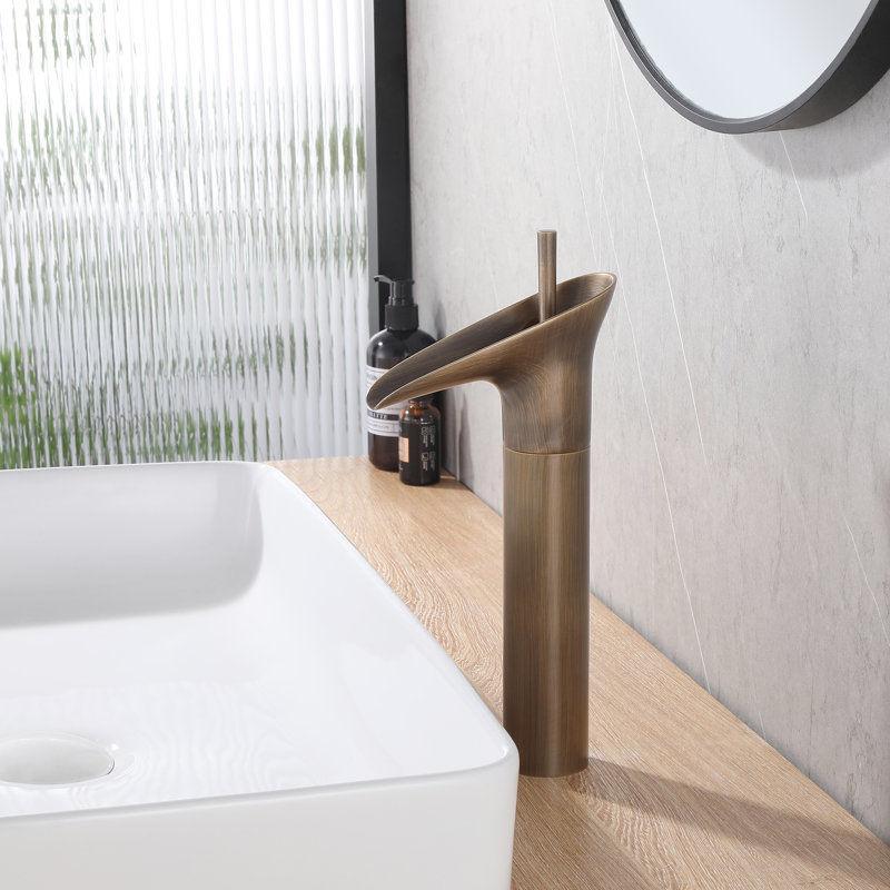 Solid Brass Single Hole Single Handle Bathroom Sink Faucet