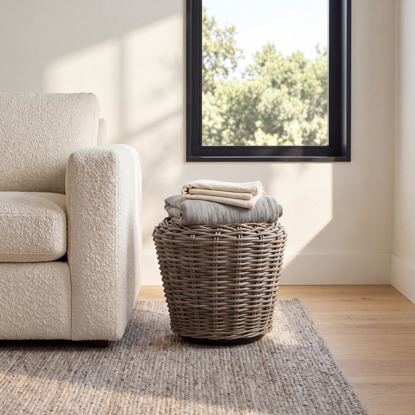 Coastal Rattan Decorative Basket
