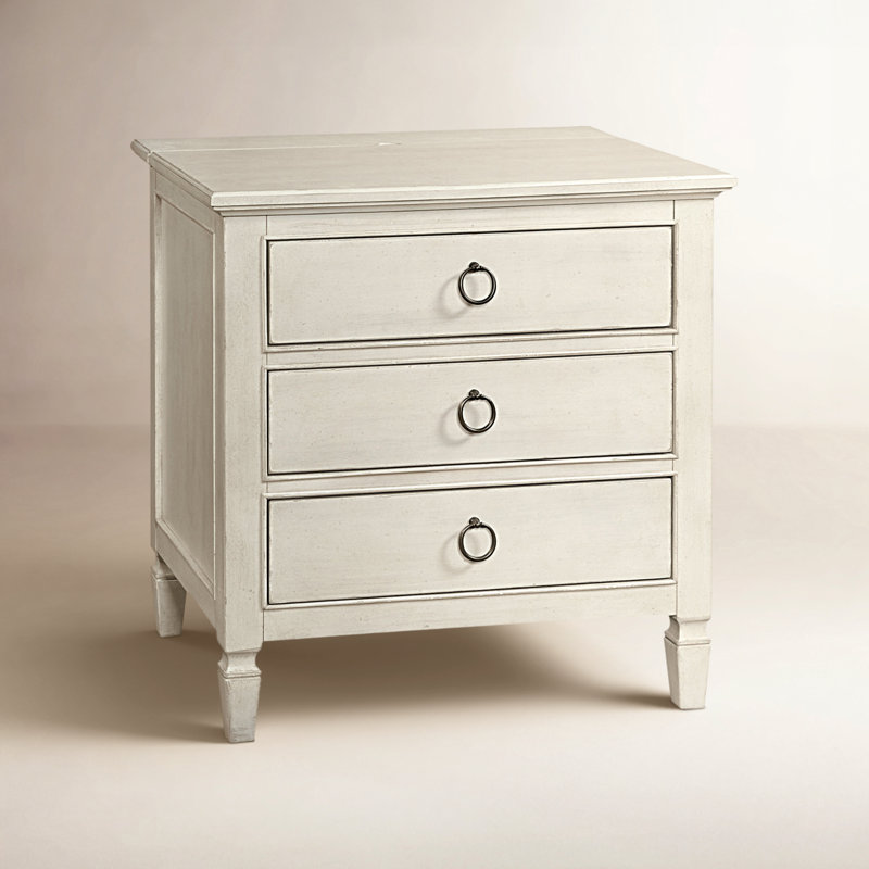 Summer Hill 3 - Drawer Nightstand, Cotton-Hued