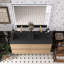 Lavabo de salle de bain en quartz noir mat-450895508