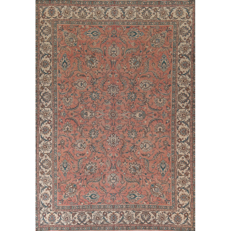 Tapis traditionnel floral all-over rose 10 x 13