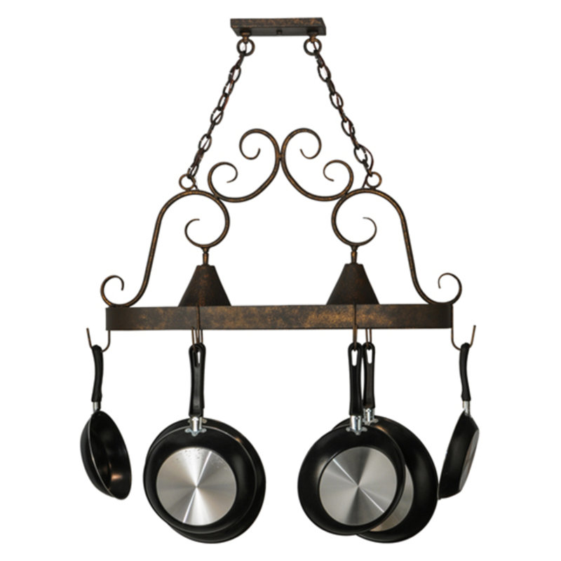 Elana Steel Handcrafted Oval Hanging Pot Rack