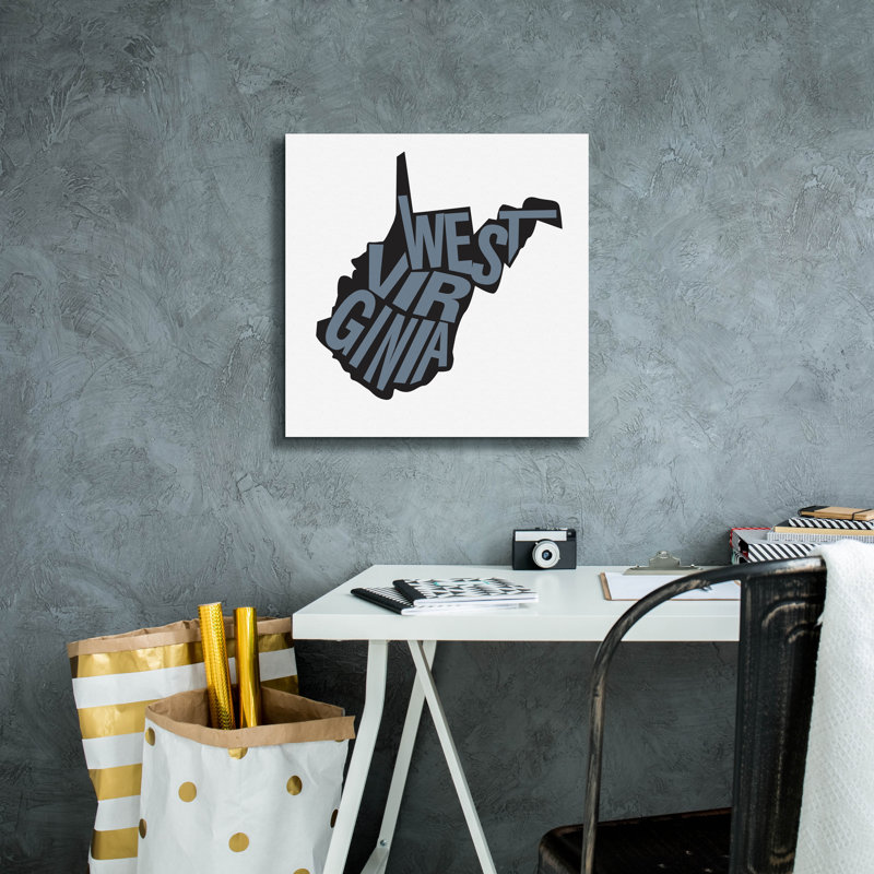 Ebern Designs 'West Virgina 2' by Art Licencing Studio Canvas Wall Art, 18" x 18", H 18 po x l 18 po x P 0,75 po