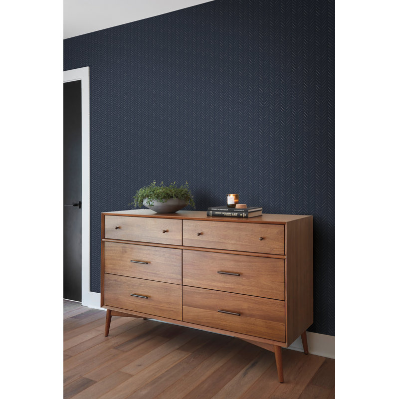 Papier peint adhésif Magnolia Home Pick-Up Sticks, Bleu