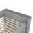 Full-over-Full sized platform bunk bed with integrated storage, solid wood construction, slate gray