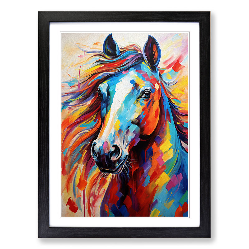 Horse Expressionism Art - Framed Print