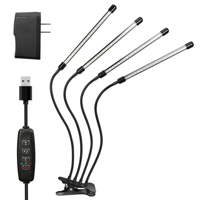 Led Grow Lights For Indoor Plants, 360° Adjustable Gooseneck Growing Light For Seedling Veg Flower