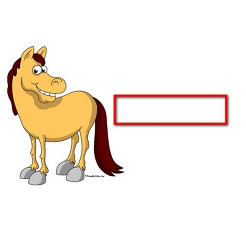 Cadre de boule à neige Pony personnalisé, H 2,5 po x l 3,75 po x P 1 po, Oui