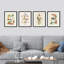 «Mid-Century Modern 1960s Vintage Nordic Polygons», reproduction encadrée de 4 pièces-90605111-90605109