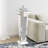 Mirrored Glass Side Table Pedestal Stand End Table 101cm	