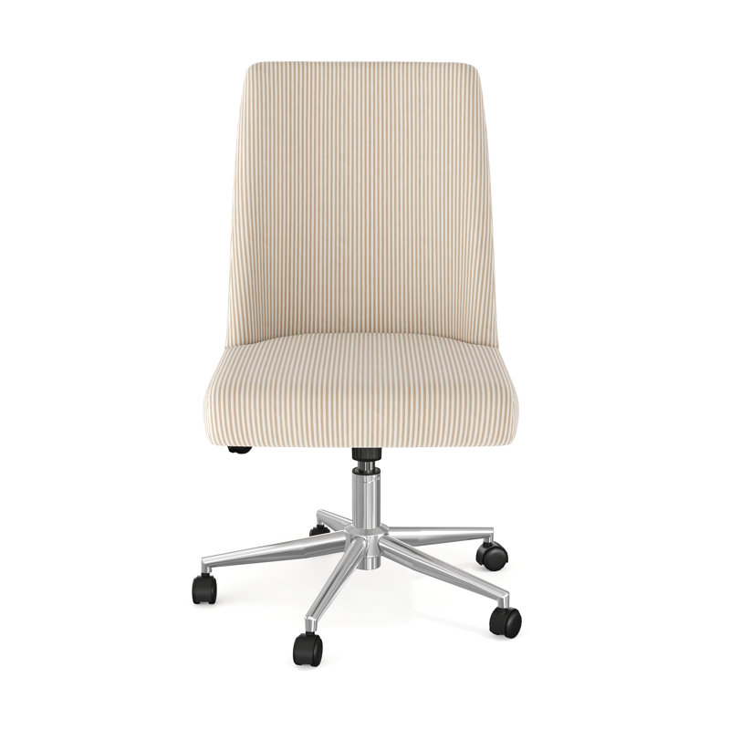 Martha Stewart Maeve Upholstered Height Adjustable Swivel Home Office Chair