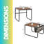 Aisea Rustic 2 Piece Nest of Tables with Magazine Rack Side End Sofa Tables Living Room