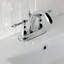 Robinet de salle de bain central à 4 poignées à 3 trous à fixation sur le comptoir à 4 trous Kingston-11174847