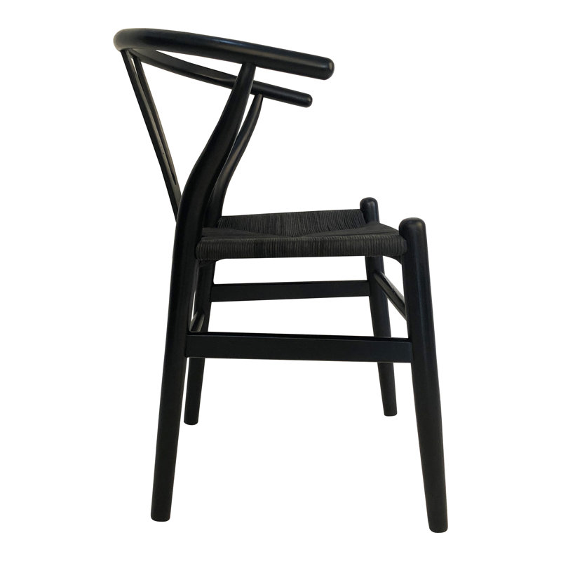 Albarado Solid Wood Side Chair, Black
