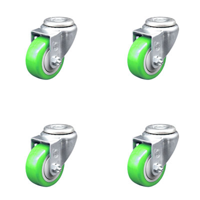 Ensemble de roulettes pivotantes 3,5 pouces en polyuréthane