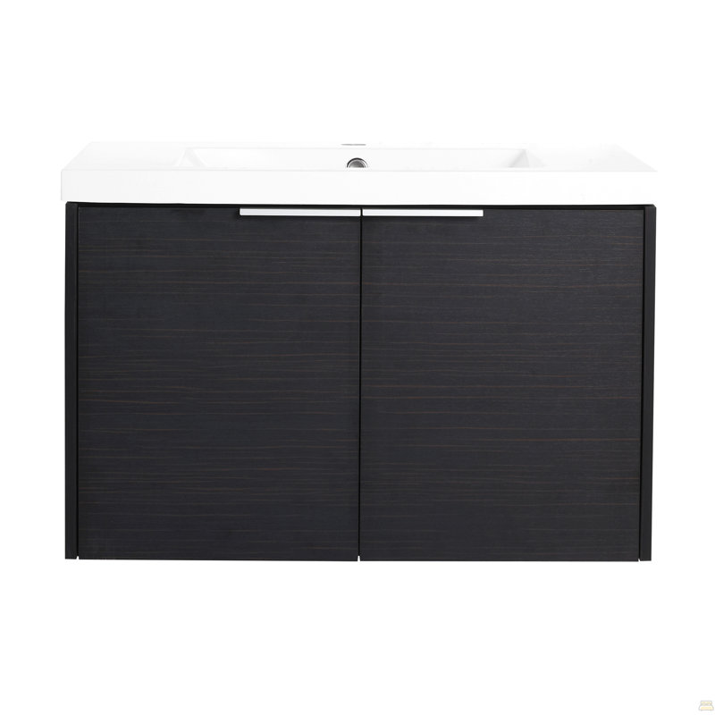 Meuble-lavabo à fermeture en douceur avec lavabo, 30 pouces pour petite salle de bain