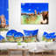 Coussin lombaire avec paysage tropical