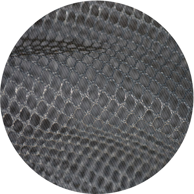 Tapis décoratif gris géométrique, Rond 6 pi